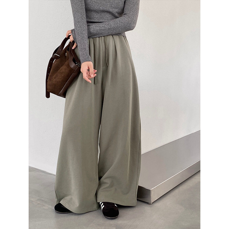 秋季阔腿裤懒人百搭慵懒抽绳卫裤弯刀裤休闲裤裤子女款 1696,女装/女士精品,卫裤,淘宝优惠券,粉丝福利购,淘宝优惠卷
