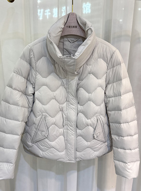 25D522时尚羽绒服女短款立领90白鸭绒显瘦气质2025冬季专柜正品