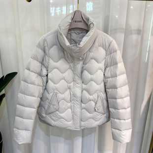 专柜正品 立领90白鸭绒显瘦气质2025冬季 羽绒服女短款 25D522时尚
