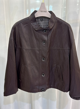 MDW621608时尚皮衣外套女短款休闲PU气质显瘦2026春季专柜同款