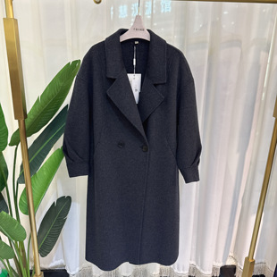 专柜正品 百搭2025冬季 双面羊毛大衣女100%羊毛外套长款 5080时尚