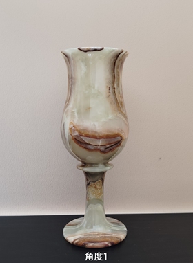 现代简约古青玉石花瓶样板间轻奢摆件桌面卧室床头饰品摆设设计师