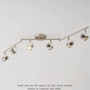 复古金属感明装射灯简约高颜值咖啡厅服装店铺吸顶式led导轨射灯