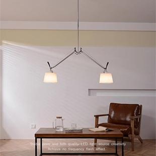 Artemide Tolomeo双头机械摇臂吊灯中古风可调节升降工作室餐厅灯