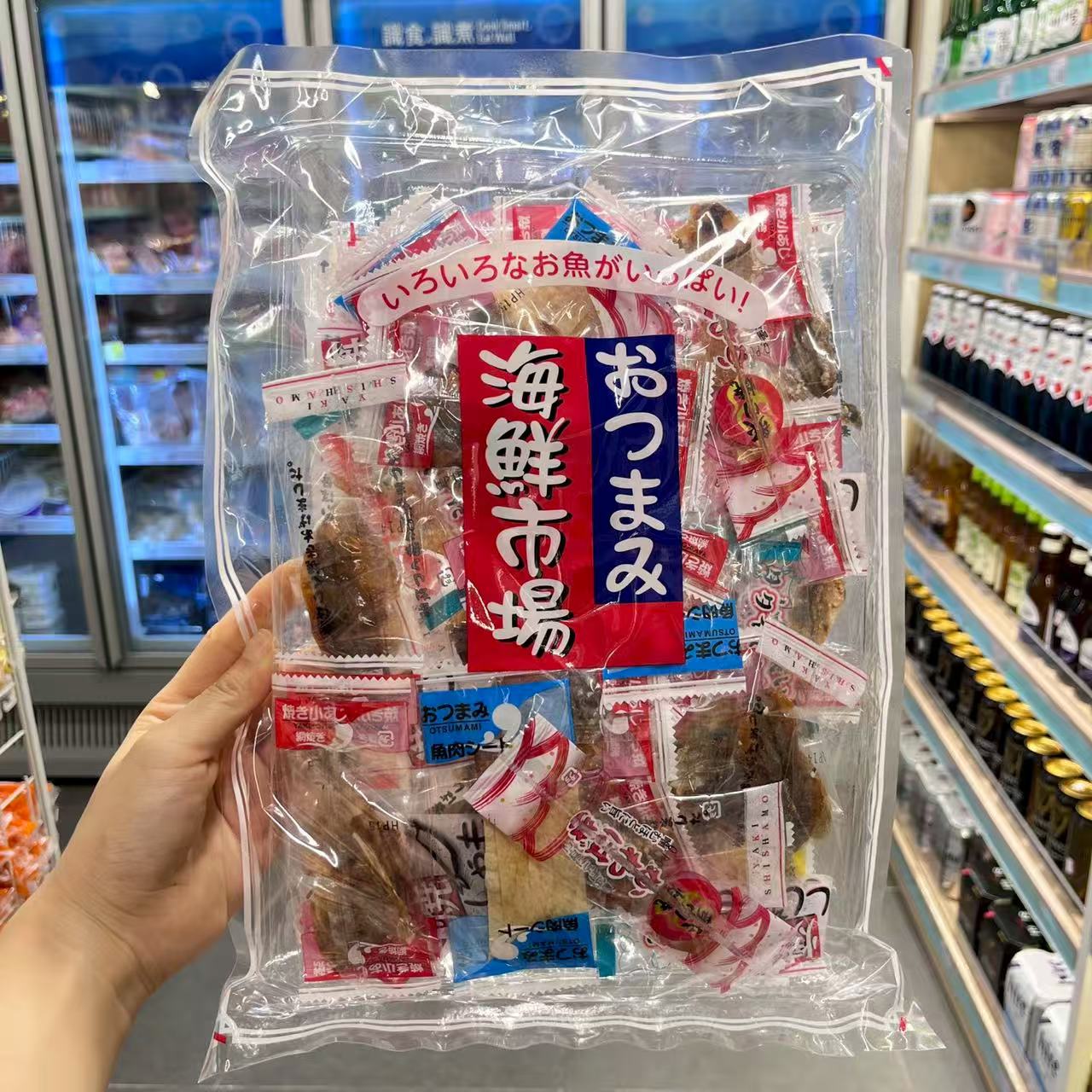 香港日本进口一荣海鲜市场小吃鱿鱼丝/章鱼足/墨鱼仔110g海产零食