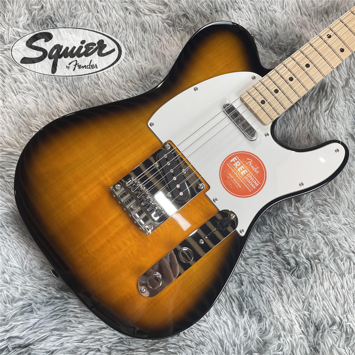 正品Fender SQ电吉他 Squier Affinity Tele入门电吉他日落渐变