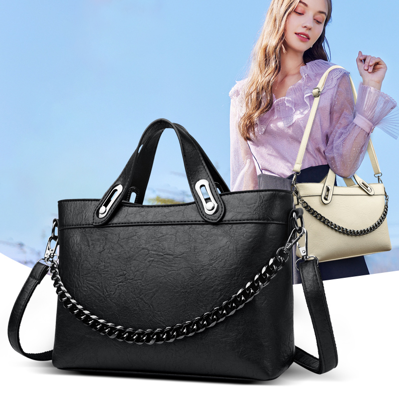 轻奢女士手提包黑色链条包高级感百搭大气时尚单肩斜挎包