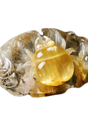 臻唯收藏猫儿眼天然鉴定金发晶