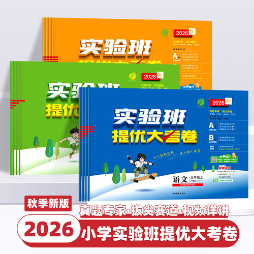 2026新版小学实验班提优大考卷一二三四五六年级上册下册语文数学英语人教版北师江苏教译林版单元同步练习册学霸提优大试卷测试卷