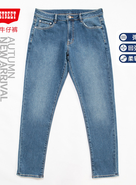 第五街5th street弹力修身小直筒裤男装春秋时尚牛仔裤215176-213