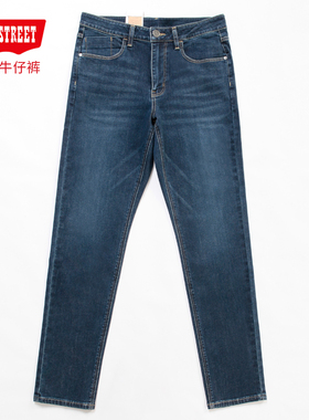 第五街5th street男装中腰微弹修身小直筒休闲牛仔裤615116-213M0
