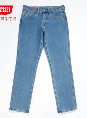 第五街5th street冬男装加绒加厚梭织防风保暖牛仔裤614713-194
