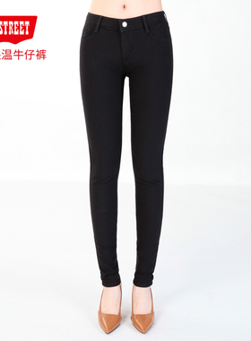 第五街5th street女弹力修身针织保温牛仔裤显瘦小脚裤114866-174