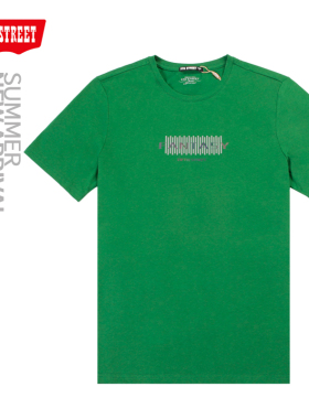 第五街5th street男装简约休闲短袖T恤宽松圆领上衣270809-242