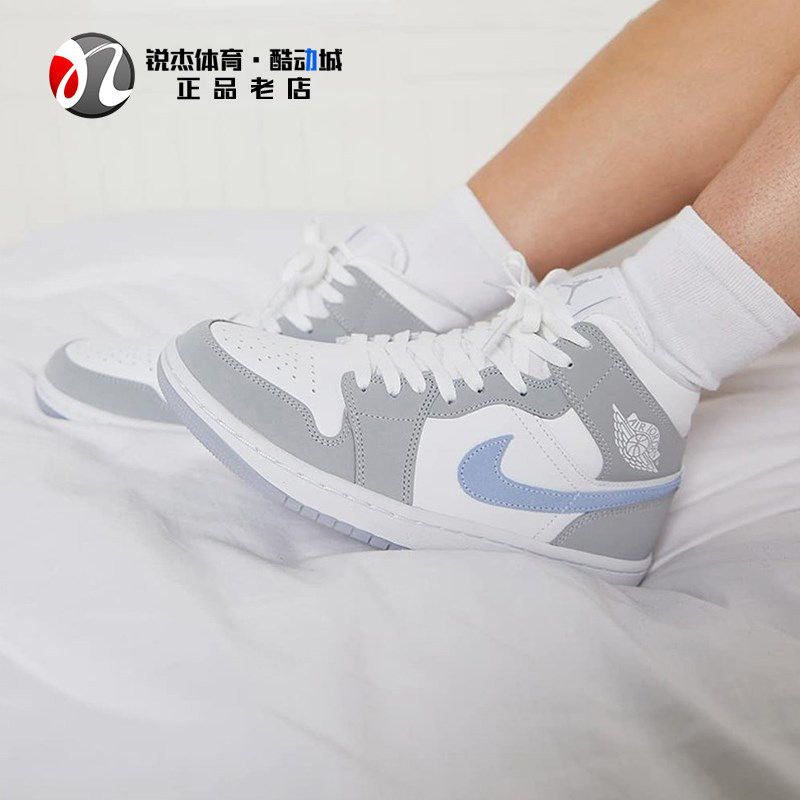 耐克Nike Air Jordan 1 AJ1女缓震复古运动休闲中帮篮球鞋BQ6472