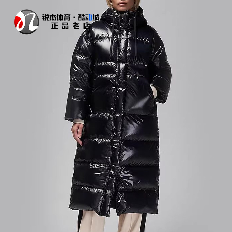 耐克Nike JORDAN女士长款过膝抗寒保暖连帽羽绒服外套 FV7144