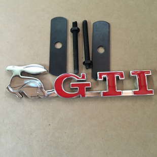 金属中网标 恶兔GTI 迈腾改装 饰恶兔车标 GTI中网标 高尔夫6装