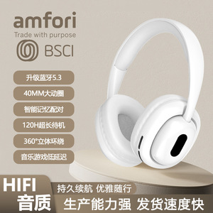 跨境爆款P6蓝牙耳机无线头戴式耳麦超长续航不入耳重低音工厂