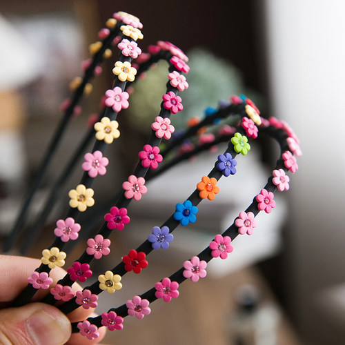 女童韩版镶钻小花发箍有齿头饰