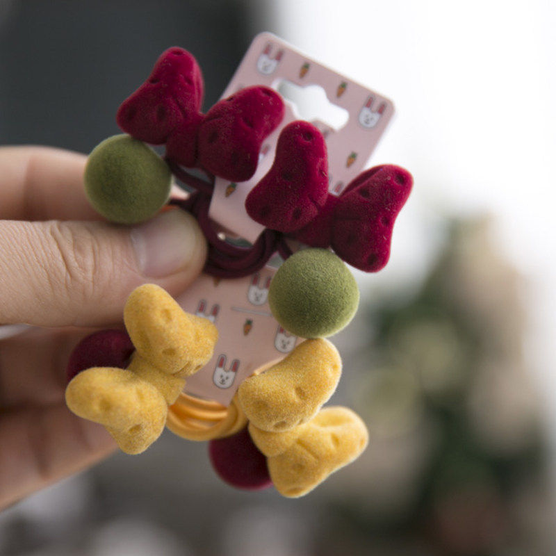 韩国进口超仙立体蝴蝶结头饰儿童发绳可爱女童植绒扎头发皮筋头绳,童装/婴儿装/亲子装,发饰,淘宝优惠券,粉丝福利购,淘宝优惠卷