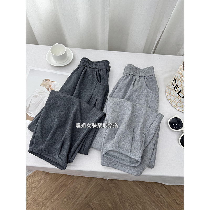 高腰休闲无九分裤奶奶裤