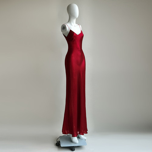 cicidream吊带长款修身连衣裙