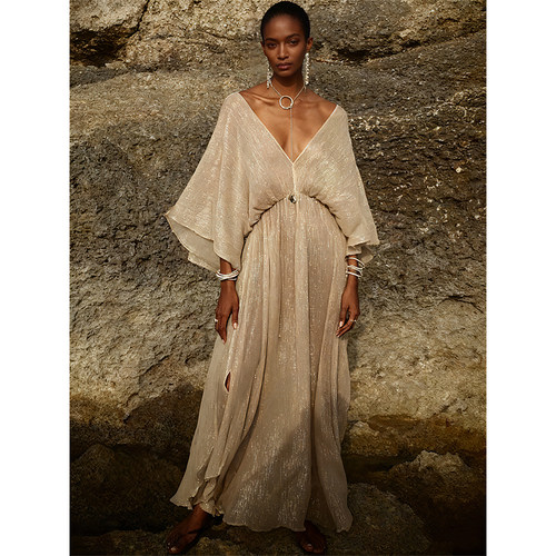 cicidream真丝银色月光连衣裙