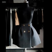 cicidream秋冬1万6 私藏 特厚羊羔毛A型毛呢保暖百搭短裙高腰半裙