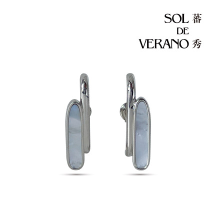 SOL DE VERANO蕃秀 圣地亚哥·蓝贝蛇耳环独特精致华丽耳夹送女友