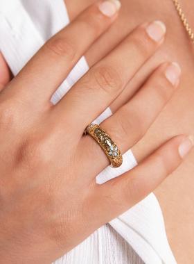 SOLDEVERANO蕃秀西班牙轻奢小众设计感高级感波光粼粼戒指女