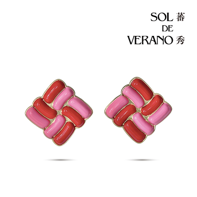 SOL DE VERANO蕃秀 奎尔·童趣耳钉复古设计感纯银小众耳环送女友