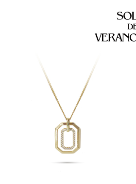 SOLDEVERANO几何金属蜂巢项链