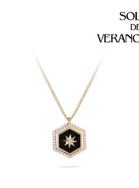 SOL DE VERANO蕃秀 神纹项链 黑色简约高级复古精致百搭OL送女友