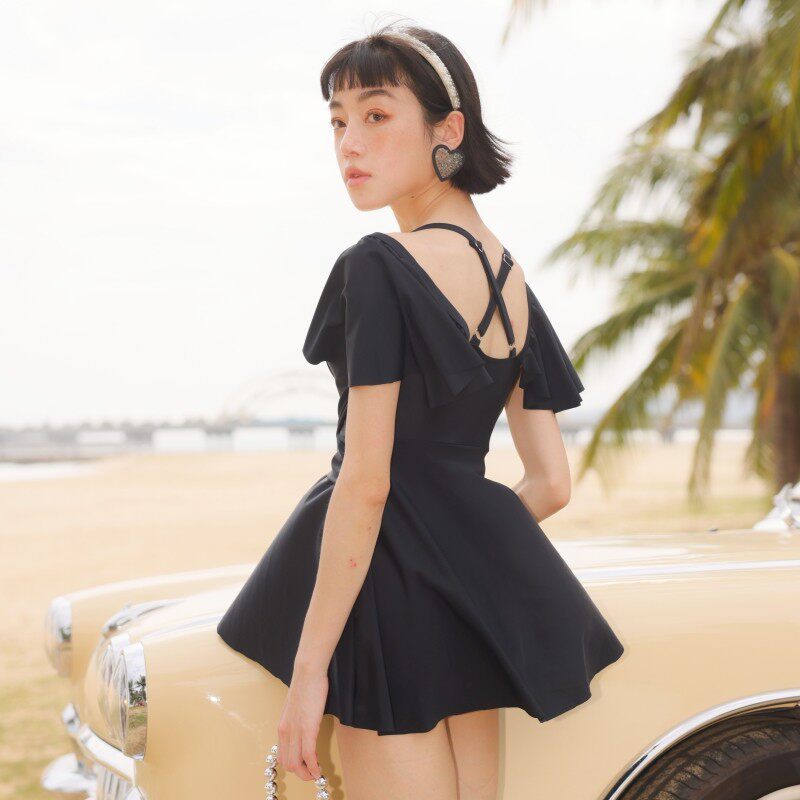 大码泳衣女胖mm遮肚显瘦钢圈女士200斤遮肉微胖女孩平角裤