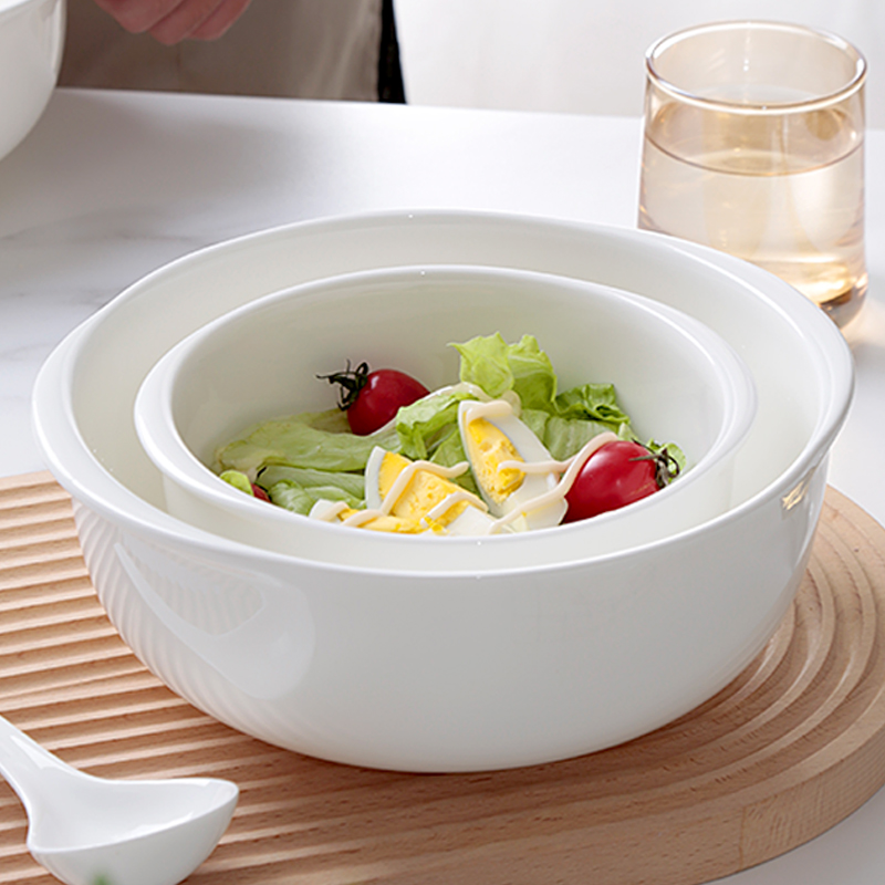 空气炸锅专用烤碗烤箱烤盘沙拉碗陶瓷焗饭碗双耳窝盘加深骨瓷盘子