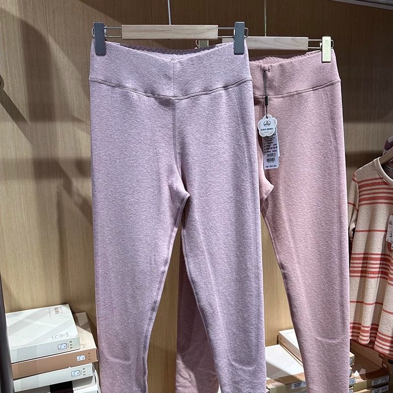 三针加厚舒绒贴片女款保暖秋裤