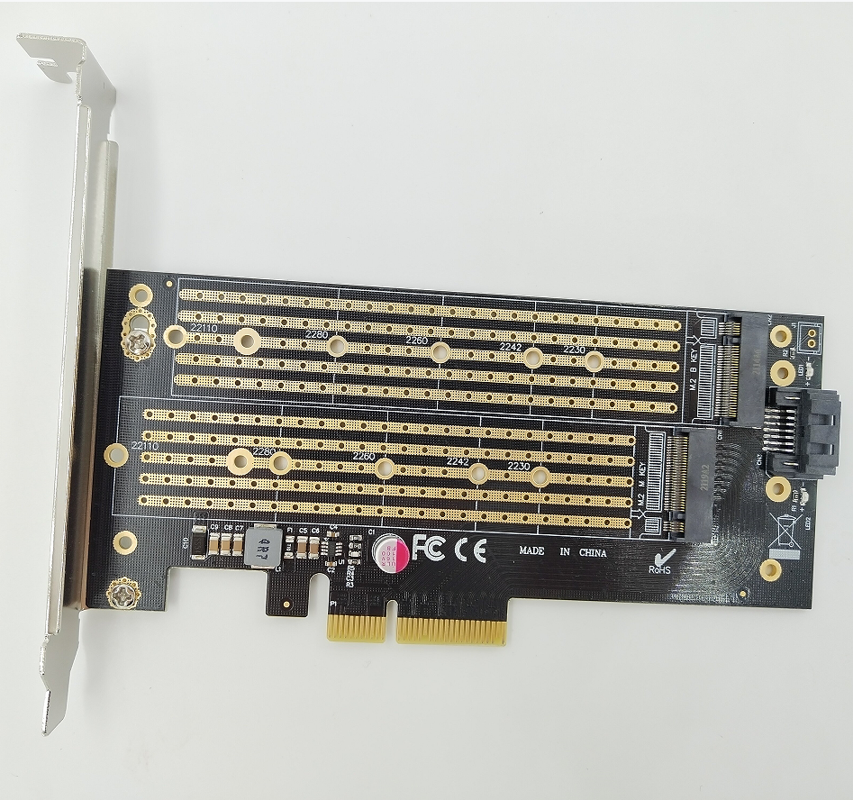 m2固态硬盘nvme转pcie/ngff转pcie双协议拓展卡/
