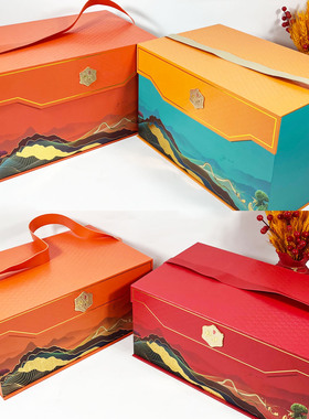 新款高档即食海参礼盒通用款三斤四斤五斤六斤八斤装红色蓝色橙色