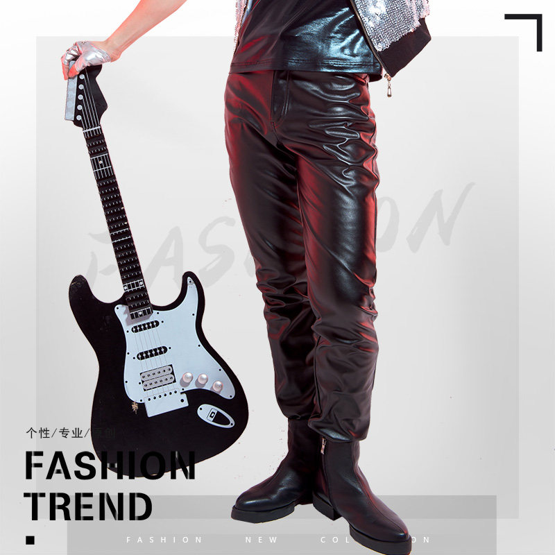 Pantalon cuir homme serré pour jeunesse - Ref 1483359 Image 3