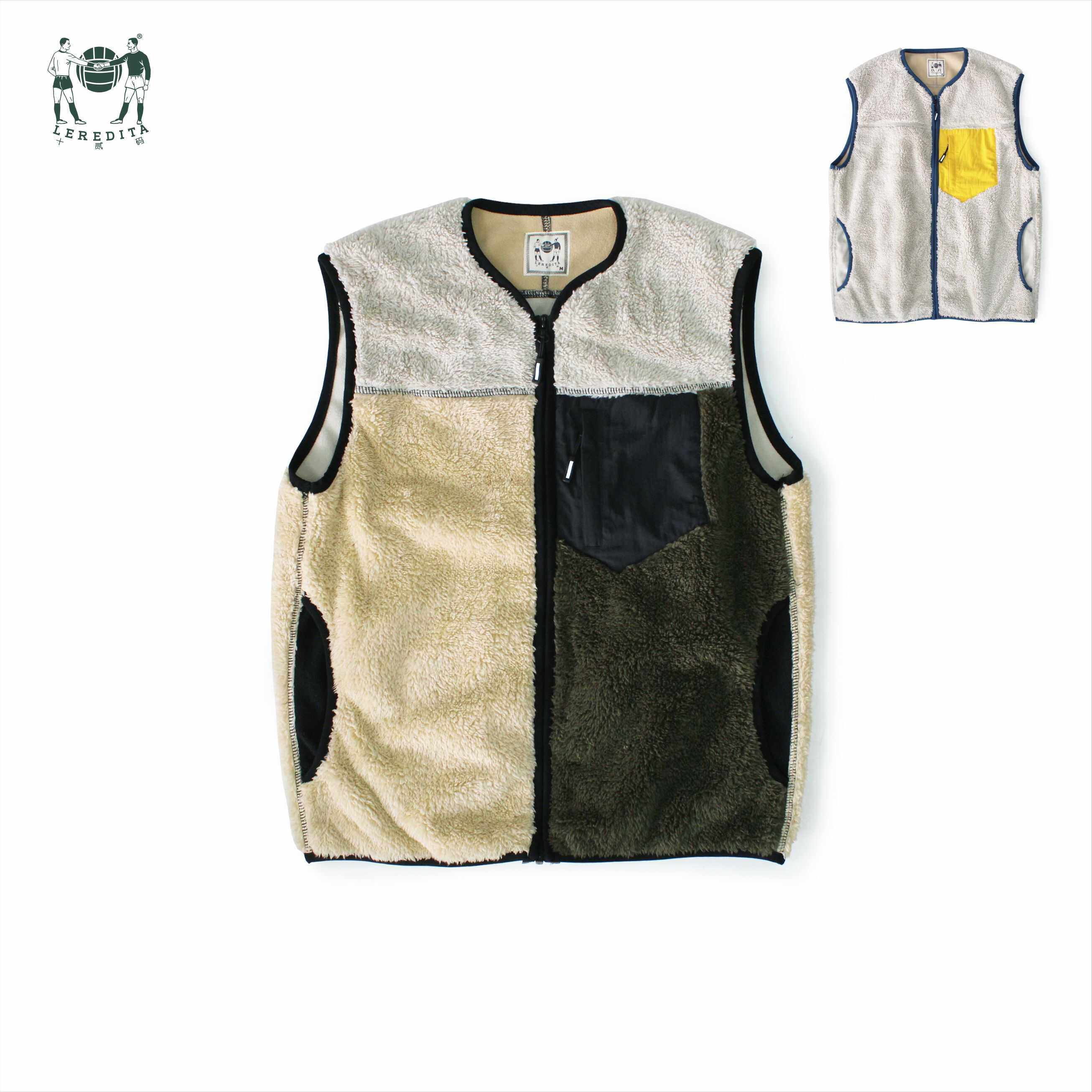 十贰码Leredita珊瑚绒复合摇粒绒户外山系复古休闲秋冬季保暖马甲,男装,常规马甲,淘宝优惠券,粉丝福利购,淘宝优惠卷