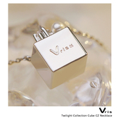 暮光系列 Vris 立方体晶石马眼锆石项链简约高级感