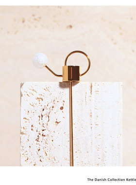 【theC】设计师品牌饰品丹麦人系列黄铜镀18K金创意水壶胸针