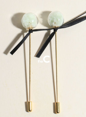 theC设计品牌夜光石胸针女简约大方别针装饰创意个性生日礼物