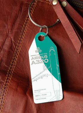 德国Aviationtag爱尔兰航空A320空客飞机蒙皮钥匙扣民航挂件文创
