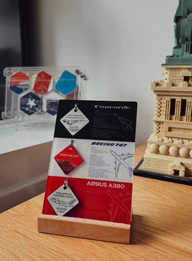 Airlinertags迷你钥匙扣 波音747空客A380协和飞机蒙皮挂件文创