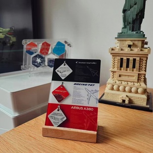 Airlinertags迷你钥匙扣 波音747空客A380协和飞机蒙皮挂件文创