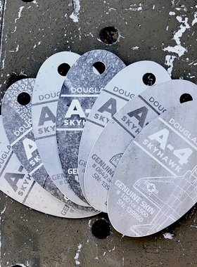 美国PLANETAGS钥匙扣 A4天鹰式攻击机SKYHAWK蒙皮行李牌限量文创