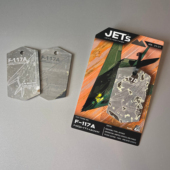 美国JETEYES洛克希德F117A夜鹰隐身攻击机飞机蒙皮钥匙扣挂件文创