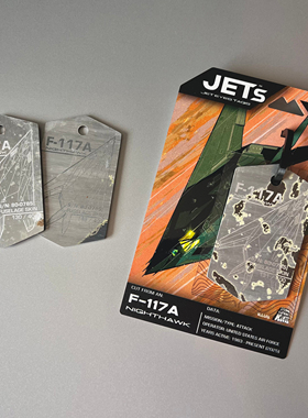 美国JETEYES洛克希德F117A夜鹰隐身攻击机飞机蒙皮钥匙扣挂件文创