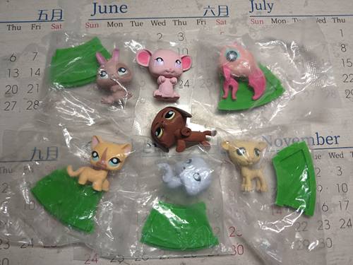 多美正版老货 TOMY至Q小宠物屋 LPS小动物 可爱卡通儿童玩具摆件